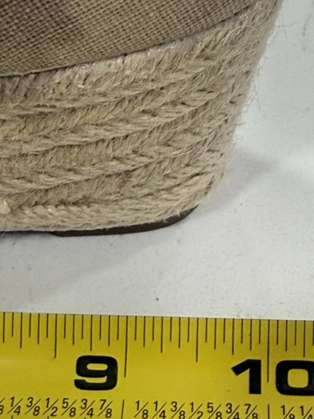 Draper James Tan Canvas Jut Espadrille Wedges Size 8.5 Ankle Wrap Coastal Summer